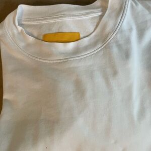 Classic men’s White Long Sleeve Tee, no stains or spots.